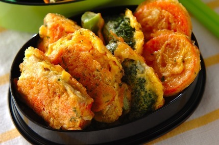 塩鮭と野菜のピカタ