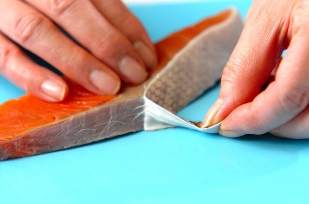 塩鮭と野菜のピカタの作り方の手順1