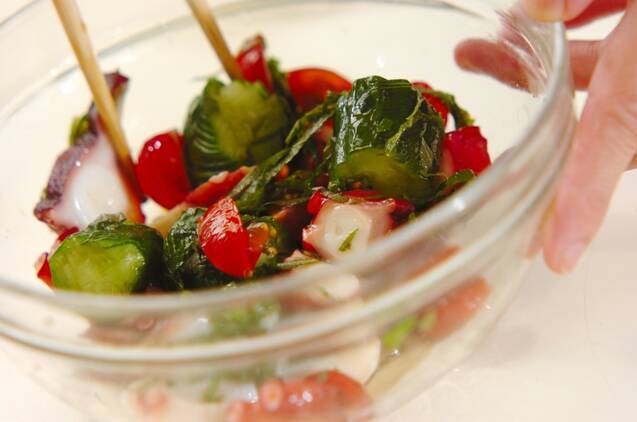 キュウリとタコの酢の物の作り方の手順4