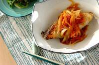 カレイの黒酢あんかけ