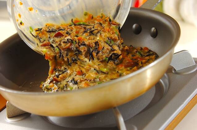 フライパン千草焼きの作り方の手順3