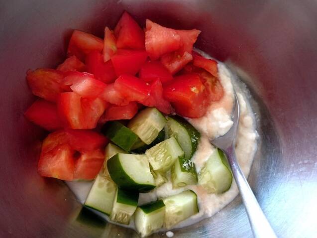 チキンカレーピラフとライタの作り方の手順4