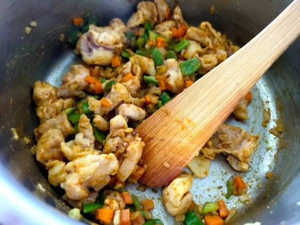 チキンカレーピラフとライタの作り方2