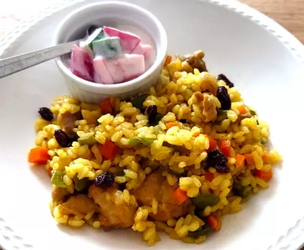 チキンカレーピラフとライタの作り方5