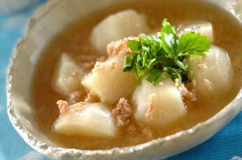 カブの鶏そぼろあん