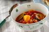 夏野菜とヒヨコ豆のトマトスープの作り方の手順