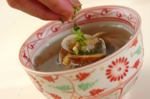 アサリのシンプルお吸い物の作り方の手順4