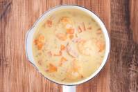 海老とベーコンの具沢山豆乳チャウダー