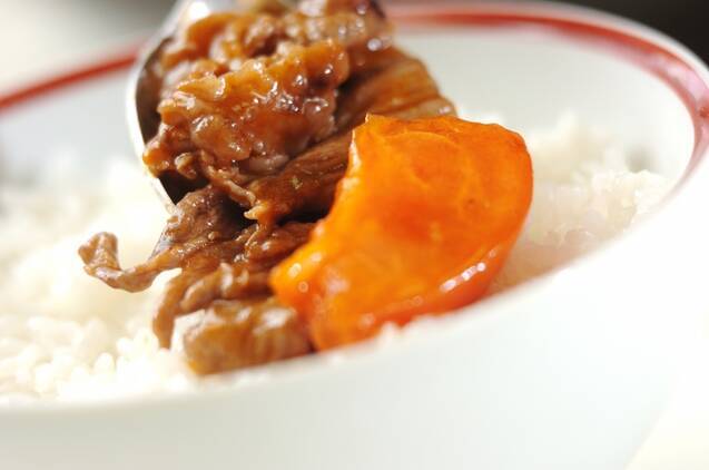 トマト牛丼の作り方の手順3