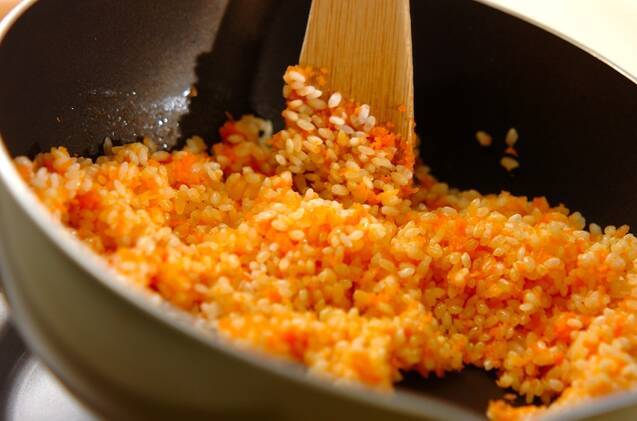 ニンジンピラフの作り方の手順3