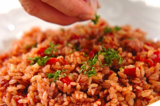 トマトのバター・ピラフの作り方の手順4