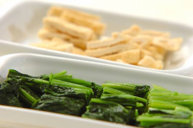 ホウレン草のおひたしの作り方の手順1
