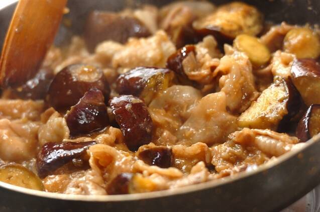 ショウガ香る！豚肉とナスのみそ炒めの作り方の手順4