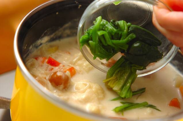 カリフラワーのシチューの作り方の手順5