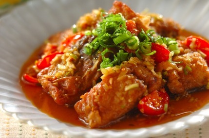 サバのネギしょうゆ和え