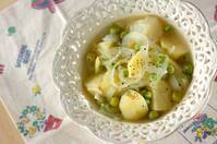 グリンピースとジャガイモのバター煮