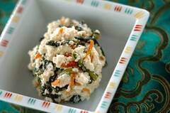 春菊とニンジンの白和え