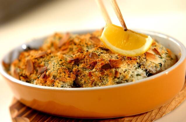 アジのグラタン風パン粉焼きの作り方の手順4