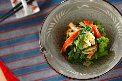 菜の花のかす漬け和え