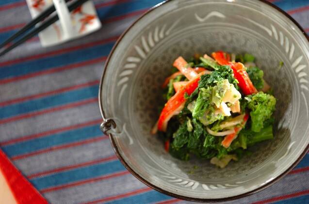 菜の花のかす漬け和え