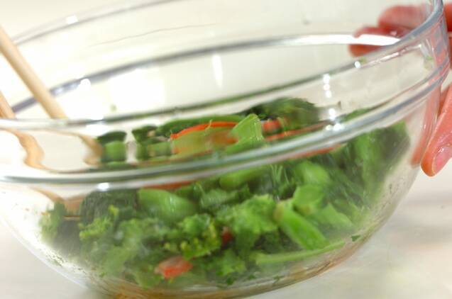 菜の花のかす漬け和えの作り方の手順2