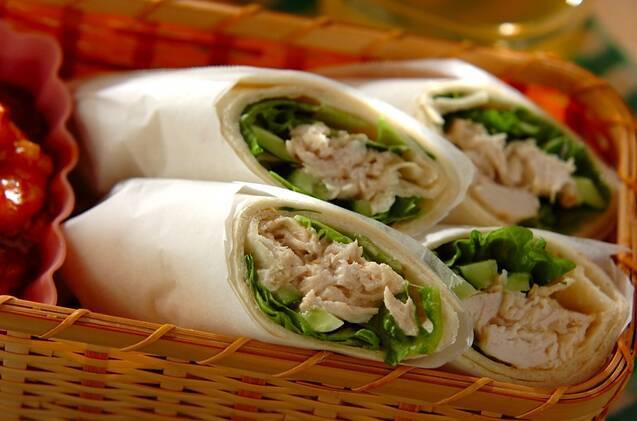 バンバンジーラップサンド