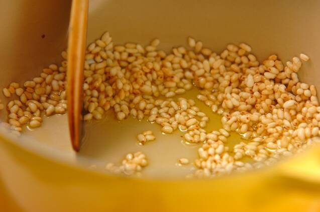 炒り米とヒヨコ豆のピラフの作り方の手順3