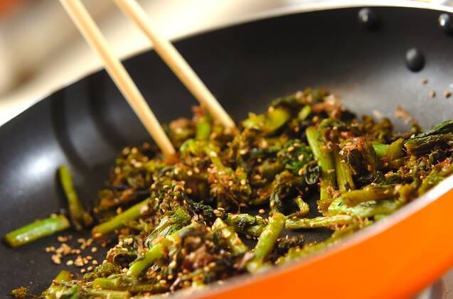 菜の花のおかかまぶしの作り方の手順3