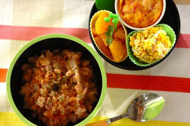 簡単チキンライス弁当