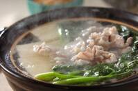 たっぷりホウレン草と豚肉のあったか鍋