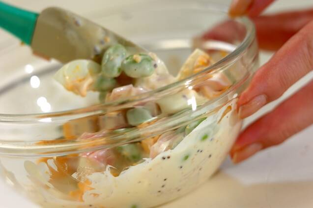 卵と枝豆のサラダの作り方の手順2