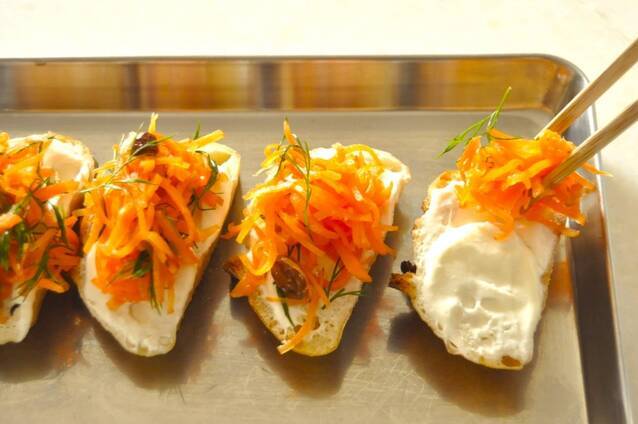 フェンネル香るキャロットブルスケッタの作り方の手順5