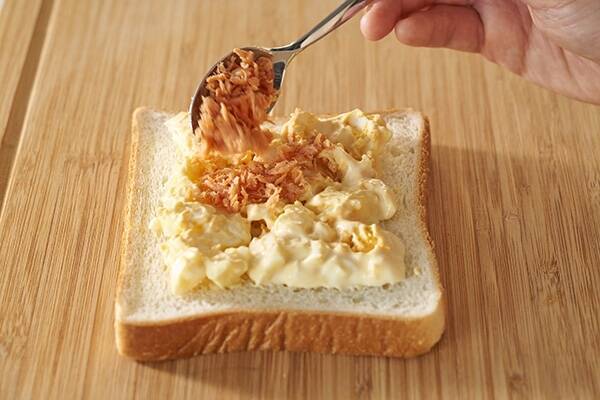 鮭たまトーストの作り方の手順3