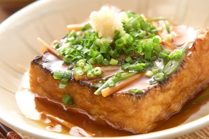 焼き厚揚げ野菜あんかけ