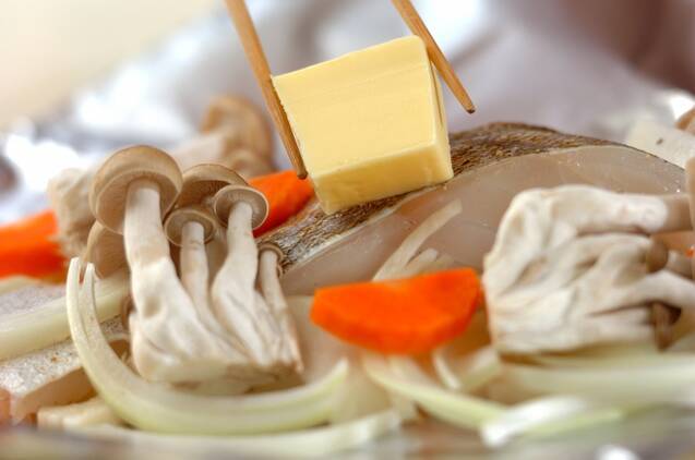 鱈の野菜たっぷり バターホイル焼きの作り方の手順3