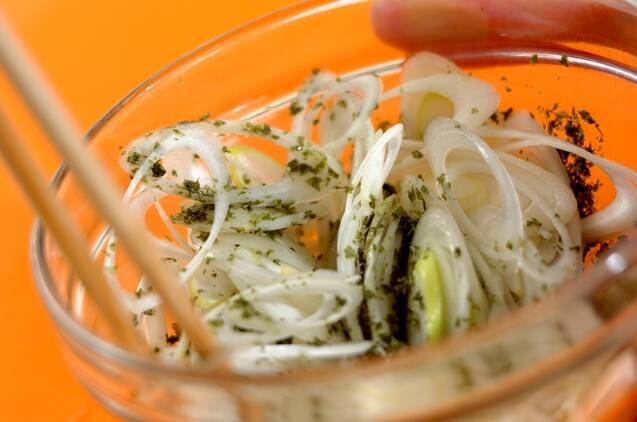 香味しょうゆのビントロあぶり丼の作り方の手順4