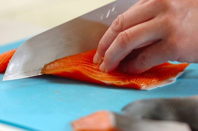 鮭の南部焼きの作り方の手順1