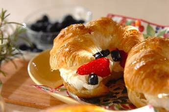 クロワッサンのベリーサンド