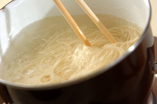 梅おろしのせ七夕素麺の作り方の手順6