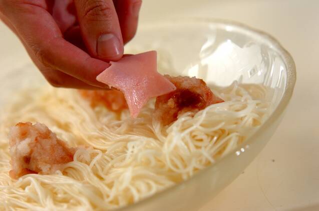 梅おろしのせ七夕素麺の作り方の手順8