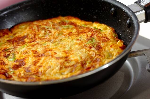 ネギとシラスの卵焼きの作り方の手順4