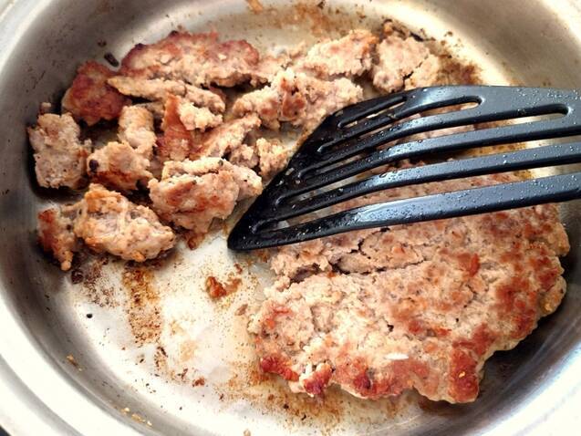 レンコンミートソースのパッケリの作り方の手順3