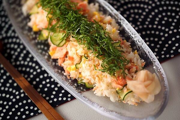 甘塩鮭の簡単混ぜずし