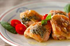 鶏もも肉のバジル焼き