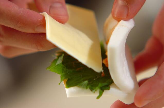 ハンペンのはさみ焼きの作り方の手順2