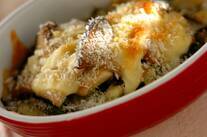 エリンギと小松菜のチーズ焼き