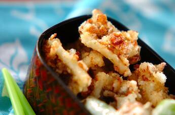 イカのおかき揚げ