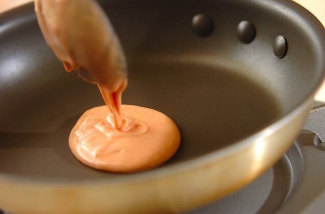 メイプルトマトパンケーキの作り方の手順3