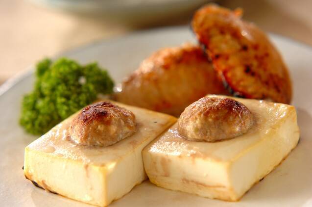 豆腐の肉詰めグリル焼き