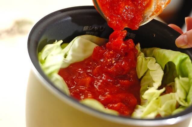 炊飯器で作る！巻かないロールキャベツの作り方の手順3